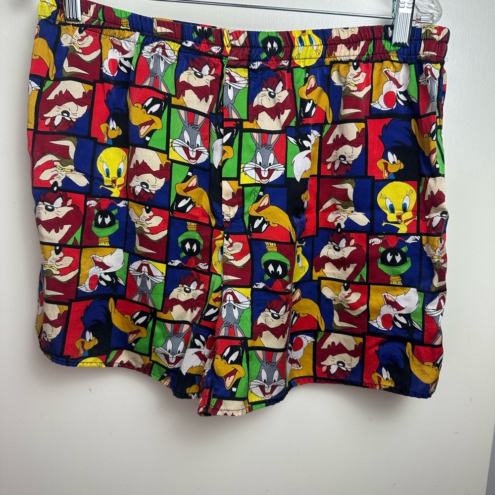 Looney Tunes‎ Mania Vintage 1996 100% Silk Lightweight Boxers Shorts *Flaw* L